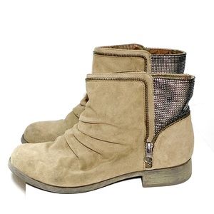 Maurice’s tan ankle boots